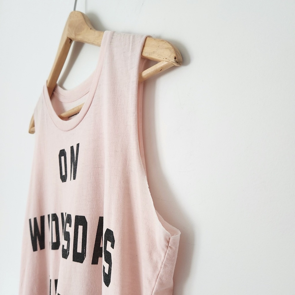 Y2K Mean Girls Pink Graphic Tank Top On Wednesdays We Wear Pink Movie Tee Small - Picture 5 of 12